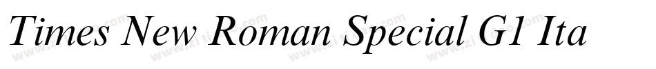 Times New Roman Special G1 Italic字体转换